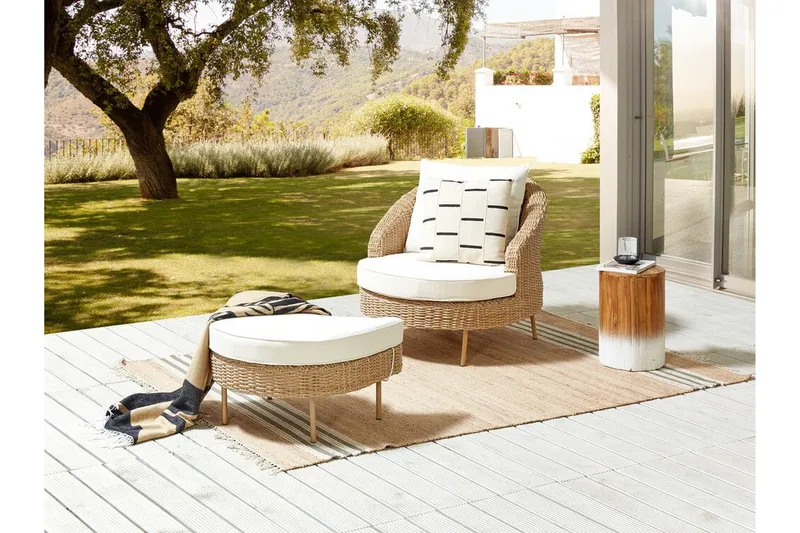 Napa Utefåtölj - Natural/Beige/Vit - Utemöbler - Utestolar & fåtöljer - Utefåtöljer & loungefåtöljer