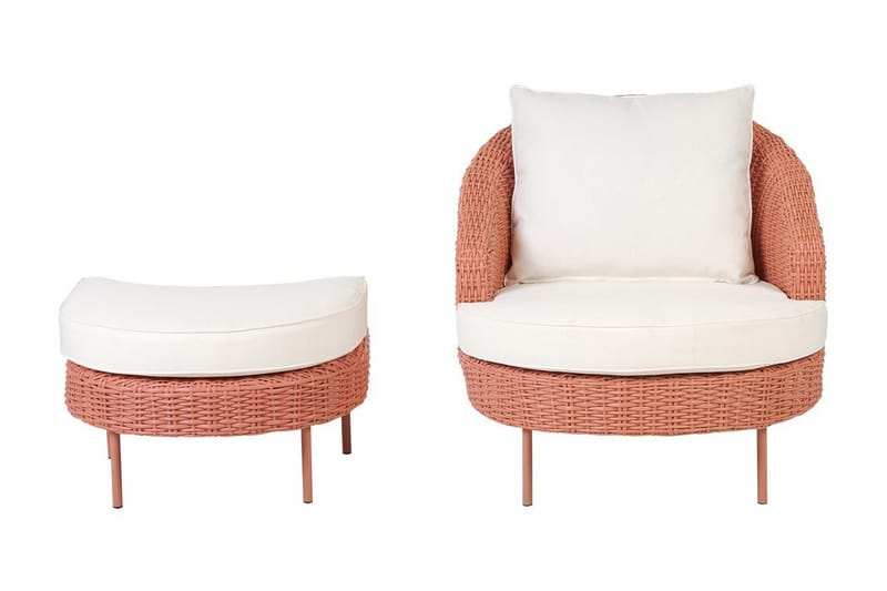 Napa Utefåtölj - Rosa/Vit - Utemöbler - Utestolar & fåtöljer - Utefåtöljer & loungefåtöljer