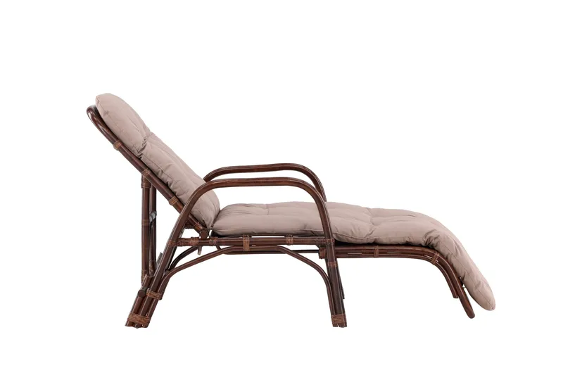 Nella Solstol 67x177 cm - Brun - Utemöbler - Utestolar & fåtöljer - Solstol