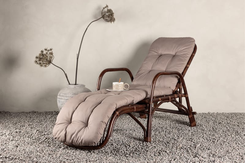 Nella Solstol 67x177 cm - Brun - Utemöbler - Utestolar & fåtöljer - Solstol