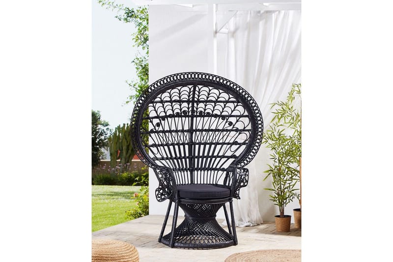 Påfågelstol Emmanuelle - Svart - Utemöbler - Utestolar & fåtöljer - Utefåtöljer & loungefåtöljer