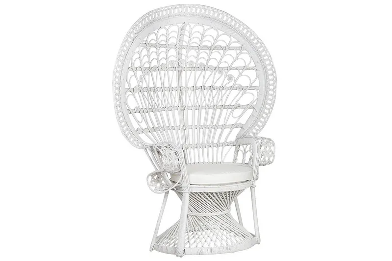 Påfågelstol Emmanuelle, Vit