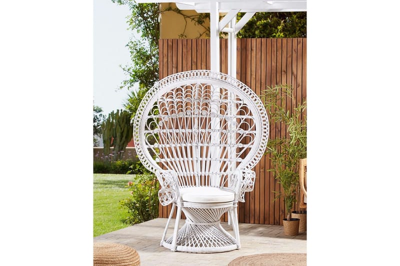 Påfågelstol Emmanuelle - Vit - Utemöbler - Utestolar & fåtöljer - Utefåtöljer & loungefåtöljer
