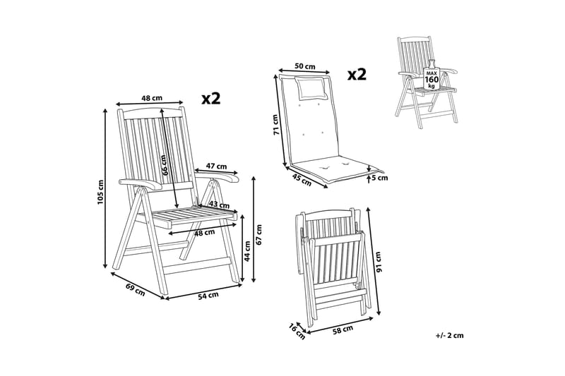 Paolo Positionsstol - Mörkbrun/Grå - Utemöbler - Utestolar & fåtöljer - Positionsstol