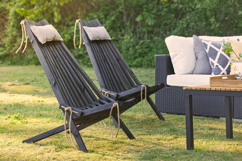 Park Solstol 2 st - Svart - Utemöbler - Utestolar & fåtöljer - Utefåtöljer & loungefåtöljer