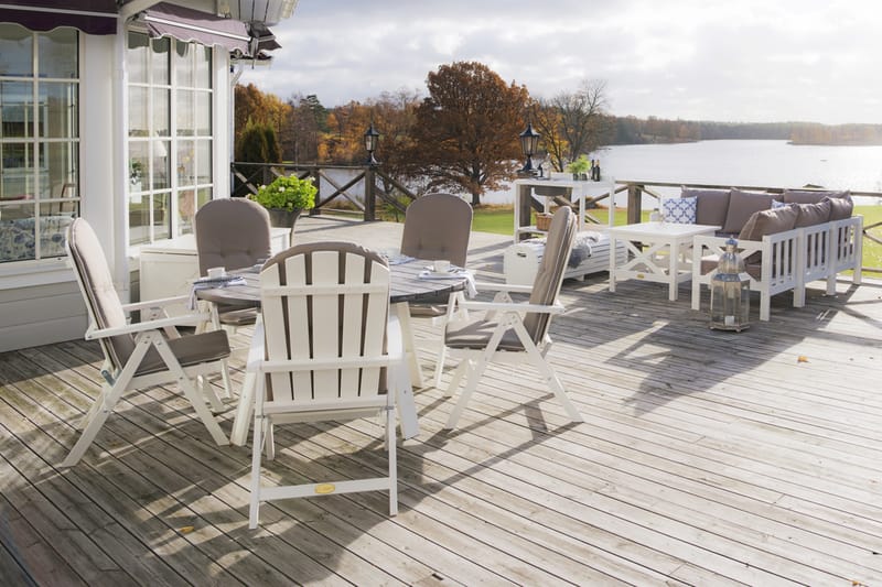 Positionsfåtölj Hillerstorp Läckö - Vit - Utemöbler - Utestolar & fåtöljer - Positionsstol