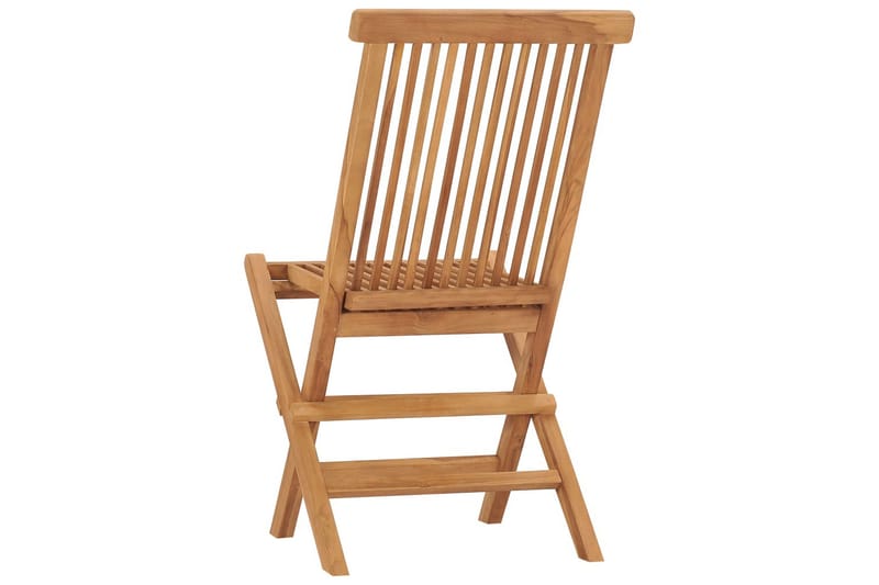 Hopfällbara Trädgårdsstolar 6 st massiv teak - Brun - Utemöbler - Utestolar & fåtöljer - Cafestolar