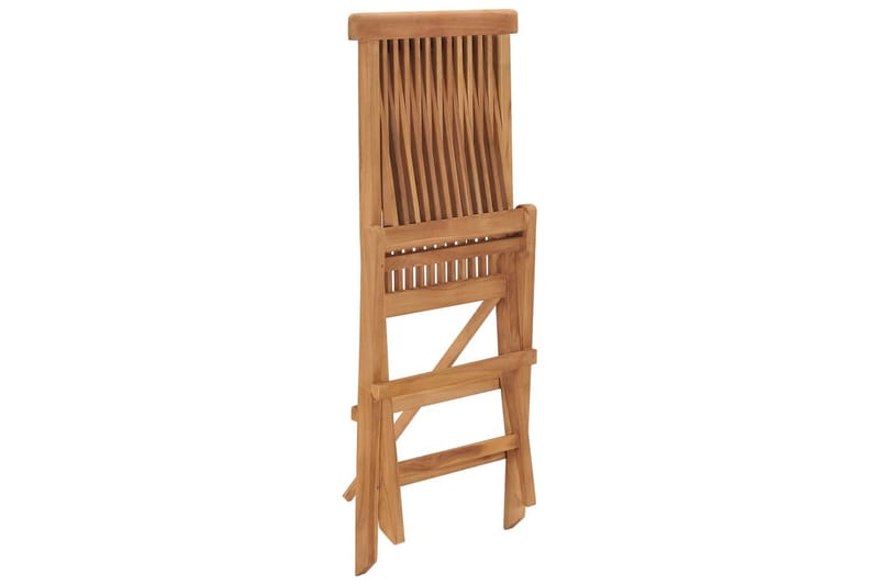 Hopfällbara Trädgårdsstolar 6 st massiv teak - Brun - Utemöbler - Utestolar & fåtöljer - Cafestolar