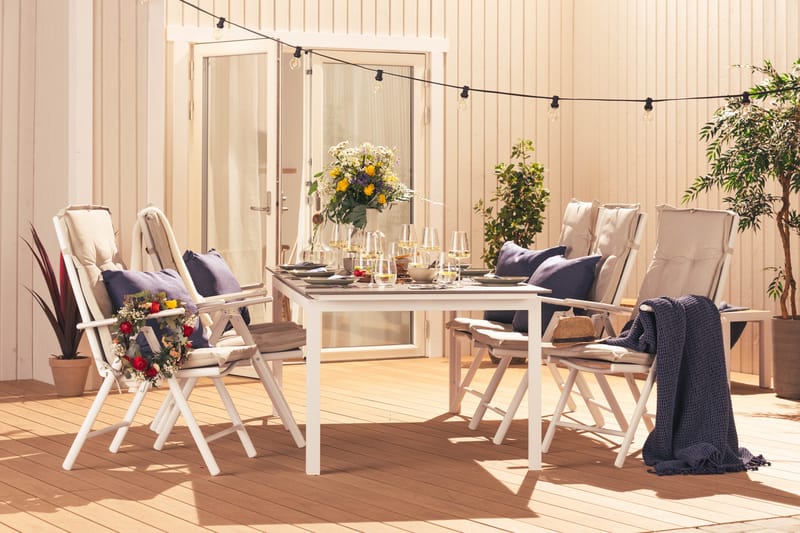 Maggie Positionsstol Utomhus - Vit/grå - Utemöbler - Utestolar & fåtöljer - Positionsstol