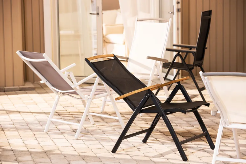 Maggie Positionsstol Utomhus - Vit/grå - Utemöbler - Utestolar & fåtöljer - Positionsstol