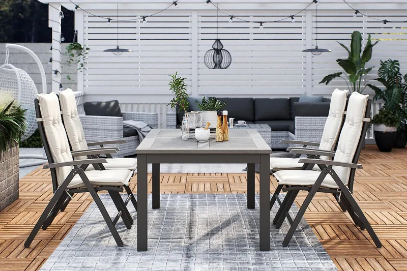 Monaco Positionsstol - Svart/grå - Utemöbler - Utestolar & fåtöljer - Positionsstol