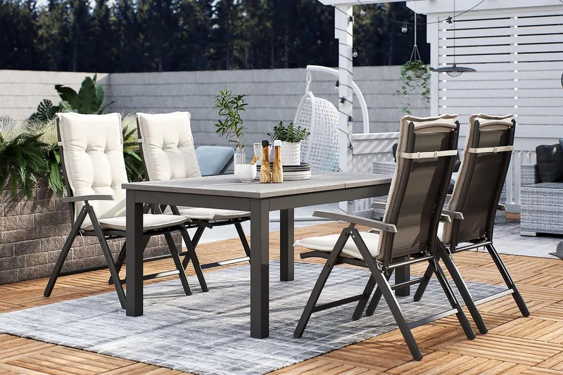 Monaco Positionsstol - Svart/grå - Utemöbler - Utestolar & fåtöljer - Positionsstol