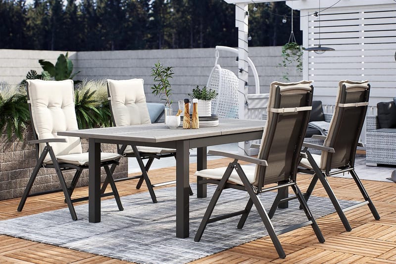 Monaco Positionsstol - Svart/grå - Utemöbler - Utestolar & fåtöljer - Positionsstol