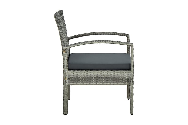 Trädgårdsstol med dyna konstrotting grå - Grå - Positionsstol