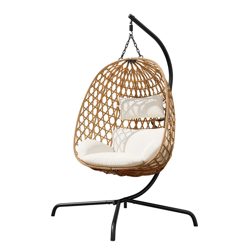Quarn Hängstol utomhus, svart, beige, brun