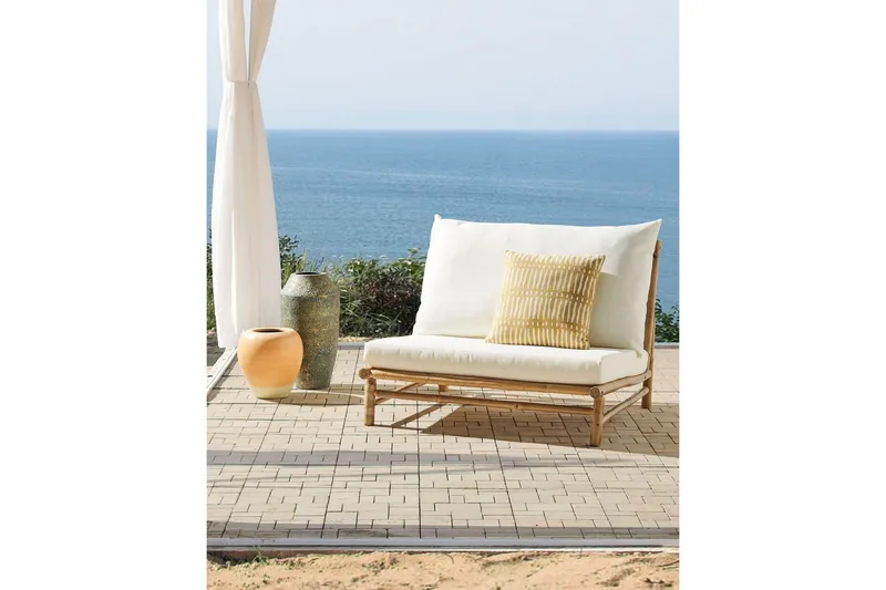 Rosthern Utefåtölj - Ljusbrun/Vit - Utemöbler - Utestolar & fåtöljer - Utefåtöljer & loungefåtöljer