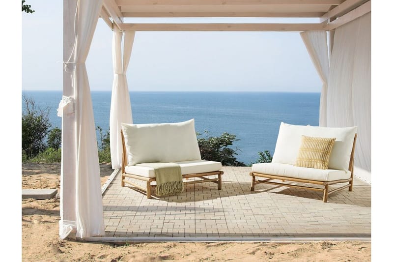 Rosthern Utefåtölj - Ljusbrun/Vit - Utemöbler - Utestolar & fåtöljer - Utefåtöljer & loungefåtöljer