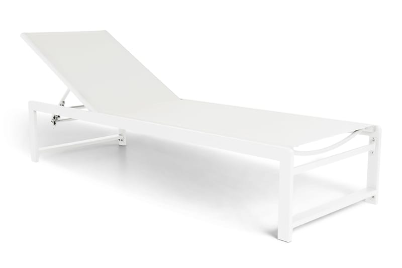 Sanna Solsäng Med Justerbart Ryggstöd - Vit - Utemöbler - Utestolar & fåtöljer - Solsängar & solvagnar