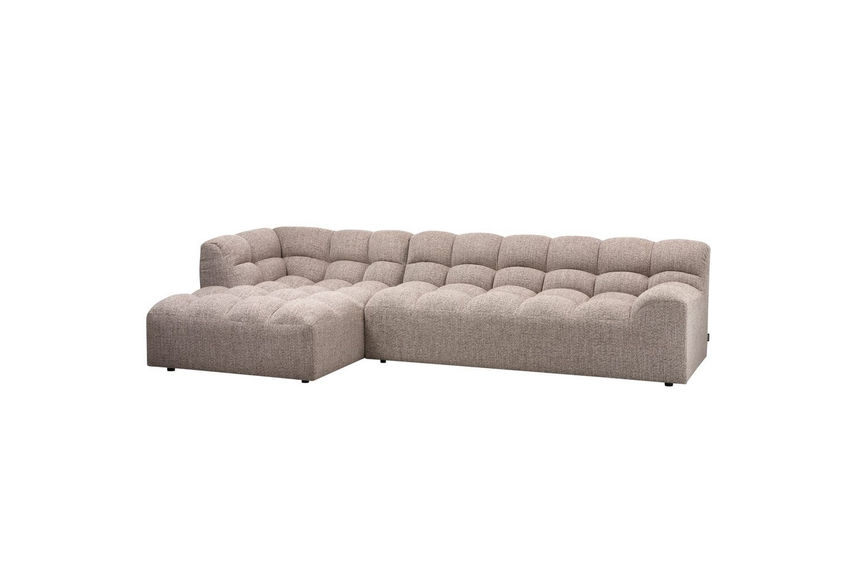 schäslong allure - vävd brun melange, vänster