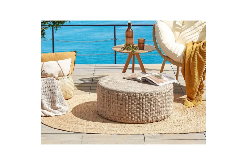 Sittpuff Mithi Beige - Beige - Utemöbler - Utestolar & fåtöljer - Sittsäckar