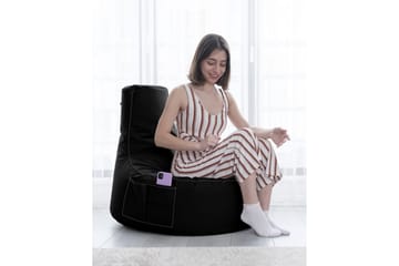 Sittsäck Utomhus Vikki 70 cm Svart - Utemöbler - Utestolar & fåtöljer - Sittsäckar