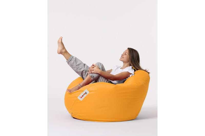 Sittsäckar utomhus Hunny Sittsäck Utomhus 115 cm Gul - Utemöbler - Utestolar & fåtöljer - Sittsäckar
