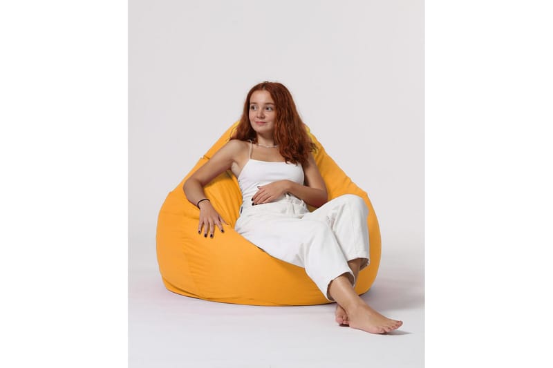 Sittsäckar utomhus Hunny Sittsäck Utomhus 115 cm Gul - Utemöbler - Utestolar & fåtöljer - Sittsäckar