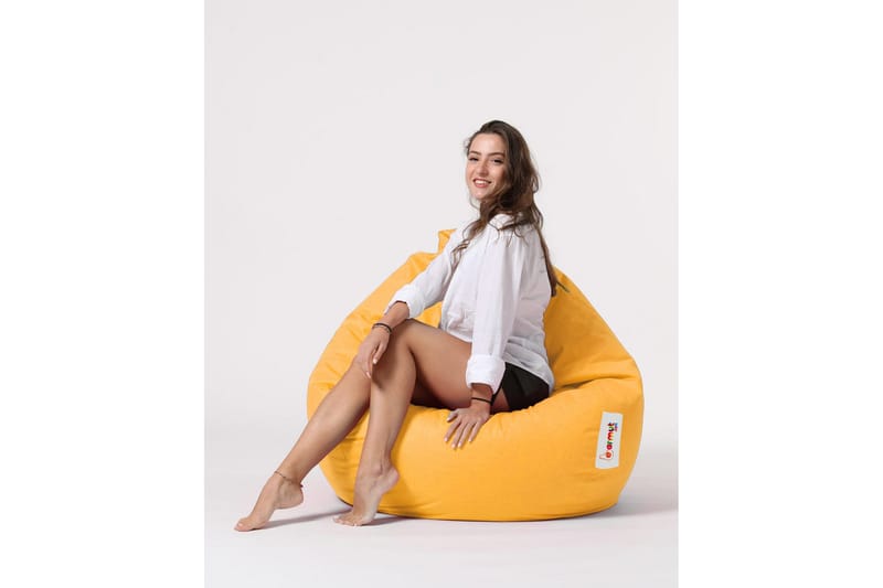 Sittsäckar utomhus Hunny Sittsäck Utomhus 115 cm Gul - Utemöbler - Utestolar & fåtöljer - Sittsäckar