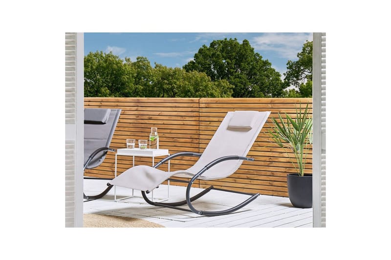 Solsäng Carano II - Beige, svart - Utemöbler - Utestolar & fåtöljer - Solsängar & solvagnar