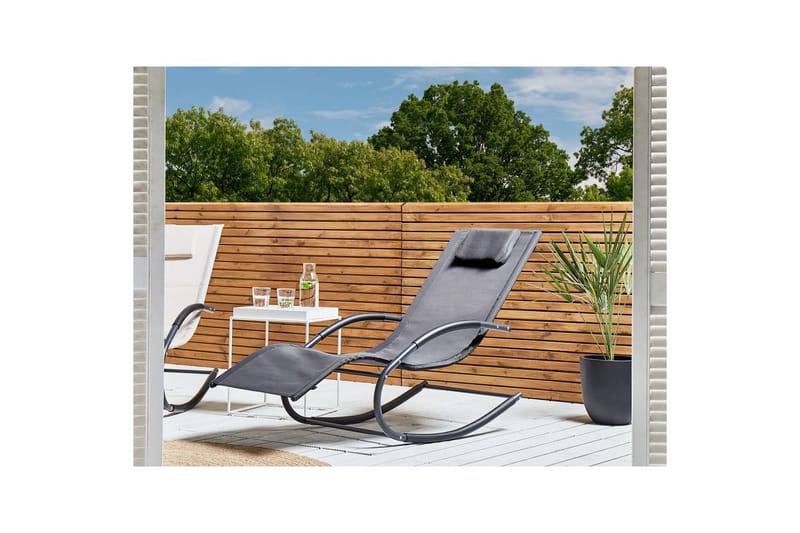 Solsäng Carano II - Grå, svart - Utemöbler - Utestolar & fåtöljer - Solsängar & solvagnar