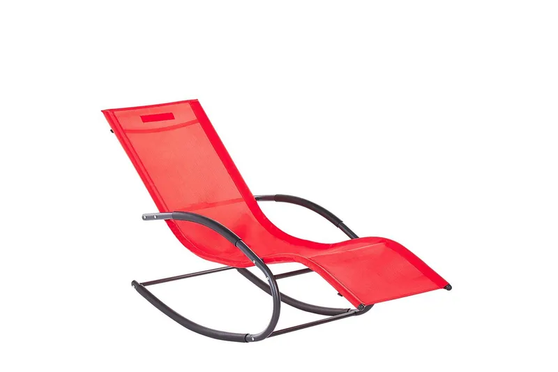 Solsäng Carano II - Röd, Svart - Utemöbler - Utestolar & fåtöljer - Solsängar & solvagnar