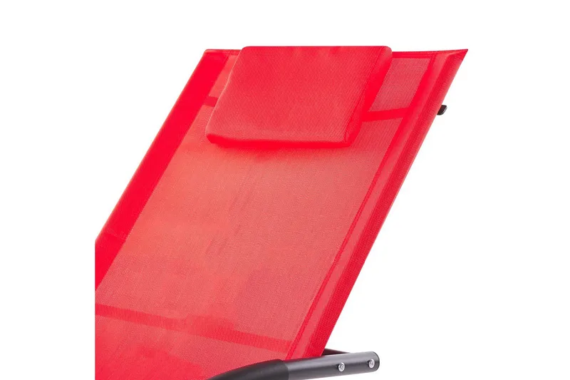 Solsäng Carano II - Röd, Svart - Utemöbler - Utestolar & fåtöljer - Solsängar & solvagnar