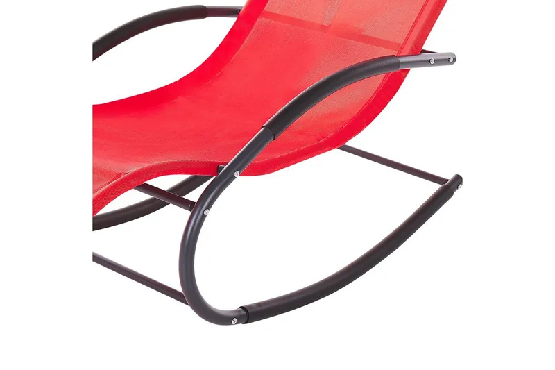 Solsäng Carano II - Röd, Svart - Utemöbler - Utestolar & fåtöljer - Solsängar & solvagnar