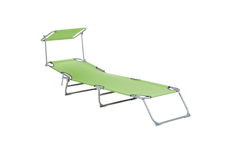 Solsäng Foligno - Grön, Silver - Utemöbler - Utestolar & fåtöljer - Solsängar & solvagnar