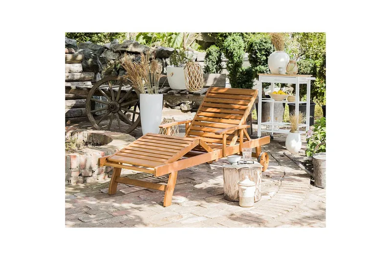Solsäng Java - Ljus trä - Utemöbler - Utestolar & fåtöljer - Solsängar & solvagnar