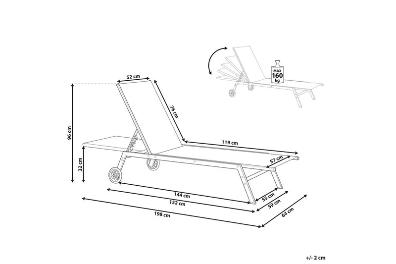 Solsäng Levanzo - Utemöbler - Utestolar & fåtöljer - Solsängar & solvagnar