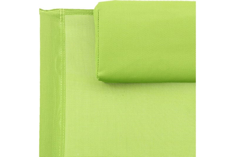 Solsäng med kudde svart stål och textilene grön - Grön - Solsängar & solvagnar