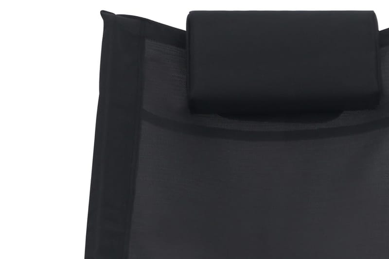 Solsäng med kudde svart textilene - Svart - Solsängar & solvagnar