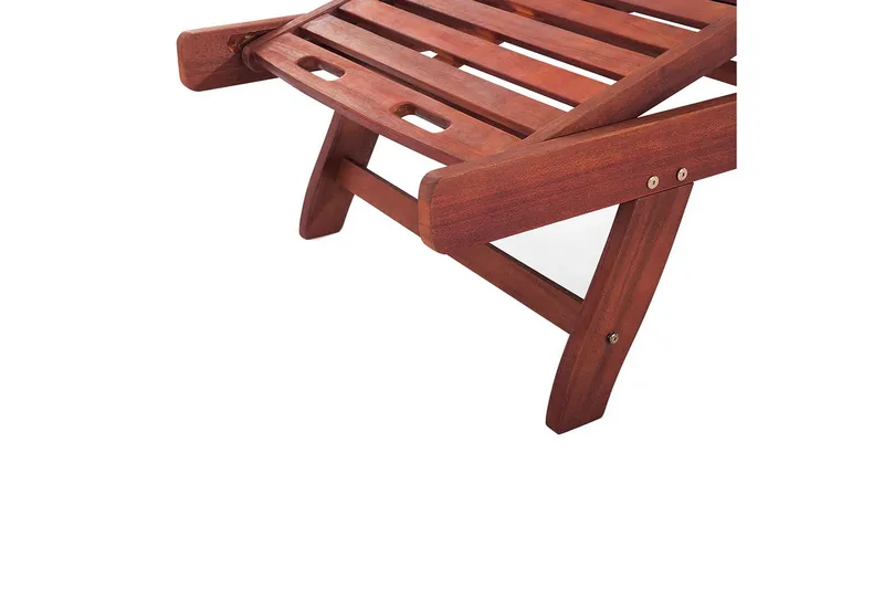 Solsäng Toscana - Mörk trä, blå, beige - Utemöbler - Utestolar & fåtöljer - Solsängar & solvagnar