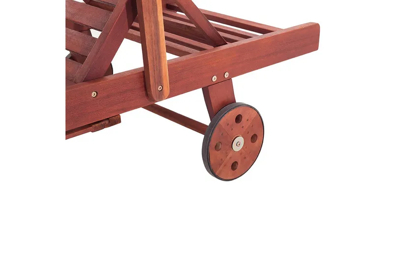 Solsäng Toscana - Mörk trä, blå, beige - Utemöbler - Utestolar & fåtöljer - Solsängar & solvagnar