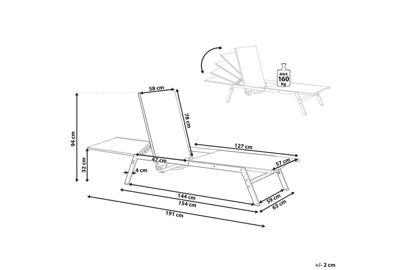Solsäng Vernazza - Utemöbler - Utestolar & fåtöljer - Solsängar & solvagnar
