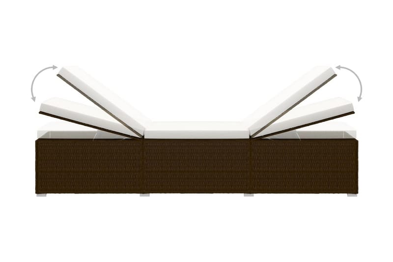Solsängar och sidobord 3 delar konstrotting brun - Brun - Solsängar & solvagnar