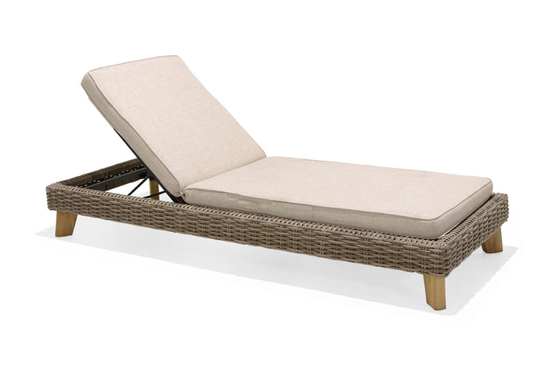 BAHAMAS Solsäng 214 cm Beige/Teak - Solsängar & solvagnar