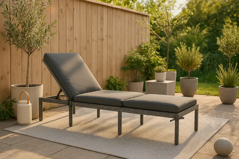 Bilbao Solsäng med Dyna - Grå - Utemöbler - Utestolar & fåtöljer - Solsängar & solvagnar
