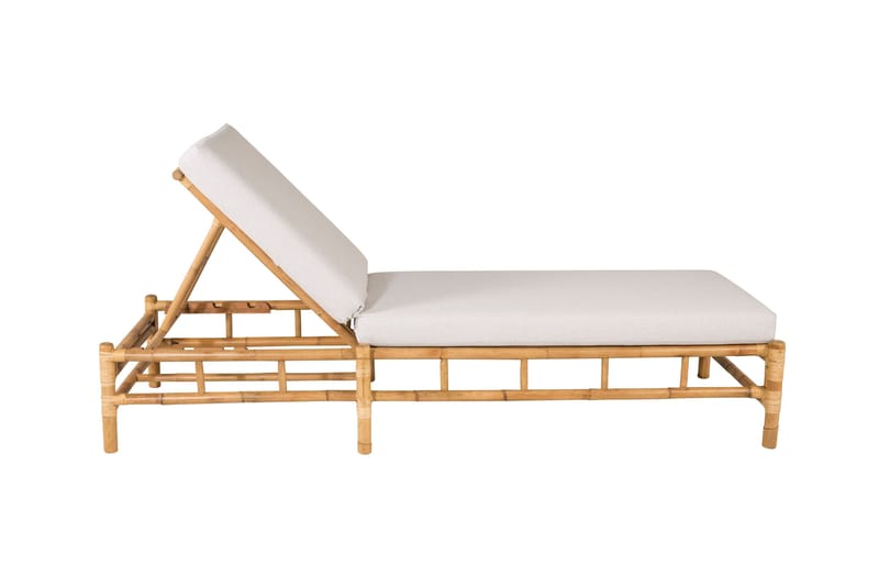 Cane Solsäng m Dyna - Brun/Ljusgrå - Utemöbler - Utestolar & fåtöljer - Solsängar & solvagnar