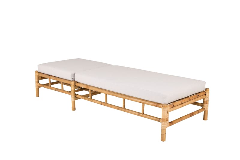 Cane Solsäng m Dyna - Brun/Ljusgrå - Utemöbler - Utestolar & fåtöljer - Solsängar & solvagnar