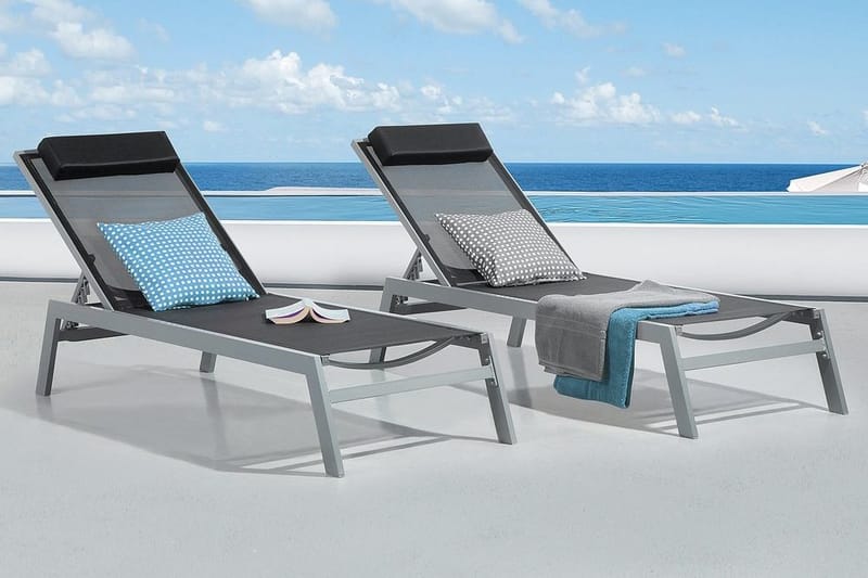 Catania Ii Solsäng 66|190 cm - Svart - Utemöbler - Utestolar & fåtöljer - Solsängar & solvagnar