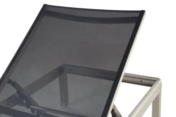 Fossato Solsäng 64|198 cm - Svart - Utemöbler - Utestolar & fåtöljer - Solsängar & solvagnar