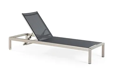 Fossato Solsäng 64|198 cm - Svart - Utemöbler - Utestolar & fåtöljer - Solsängar & solvagnar