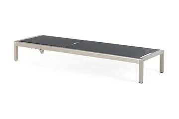 Fossato Solsäng 64|198 cm - Svart - Utemöbler - Utestolar & fåtöljer - Solsängar & solvagnar
